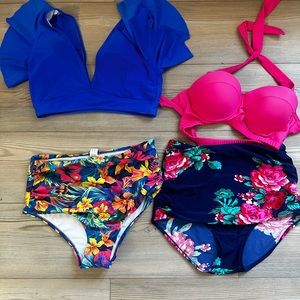 Set of 2 High waisted swimsuits